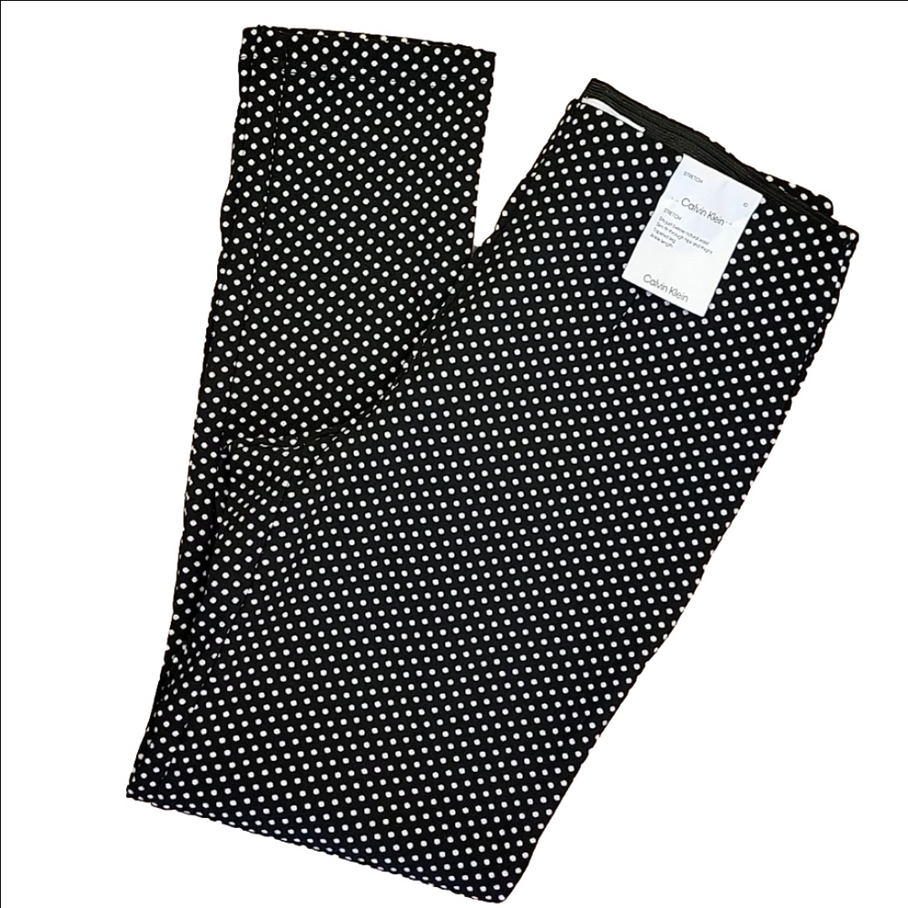Calvin Klein Polka Dot Pull-On Pants Size 10 NWT